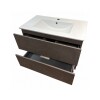 Mueble de baño 2 cajones Gris Oscuro 80cm Mueble De Baño 2 Cajones Gris Oscuro 80cm