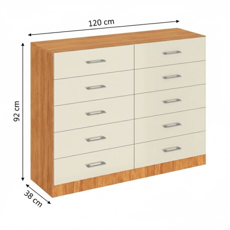 CÓMODA CAJONERA GUARDARROPA 10 CAJONES NATURE