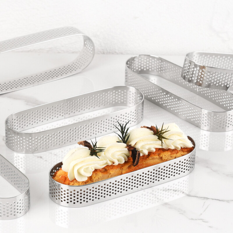 Molde Tartera Microperforada Ovalado Acero Inoxidable Molde Tartera Microperforada Ovalado Acero Inoxidable