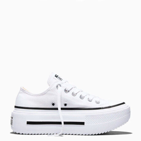 Championes de Mujer Converse Ctas Lift Double Stack Ox Blanco - Negro