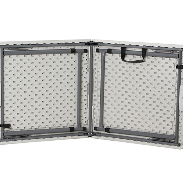 MESA RECTANGULAR PLEGABLE BASE DE METAL 122X60X74 BLANCO