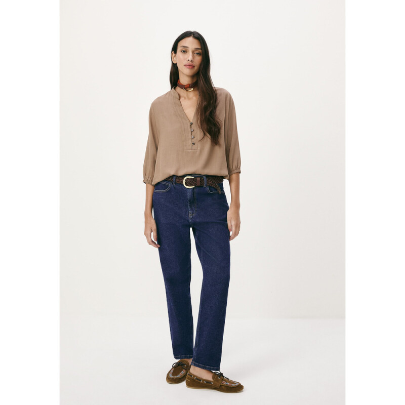 BLUSA FEM MARROM MEDIO