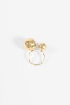 Anillo bolas acero dorado