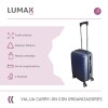 Valija Carry-on de mano Rígidas Con Organizadores Azul oscuro