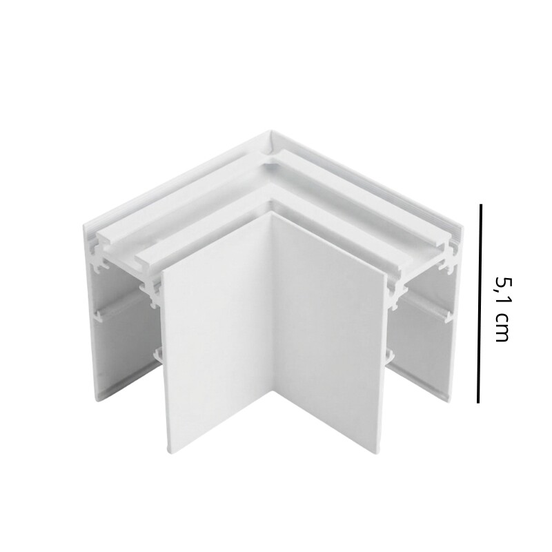 Adaptador Esquinero Horizontal para Riel Magnético G2 para Adosar Esquinero Horizontal Para Riel Magnético G2 De Adosar Blanco
