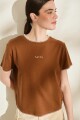 PRE VENTA TSHIRT SAVIA CUTE Chocolate Y Crudo