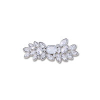 Jibbitz™ Charm Silver Leaf Gem Multicolor
