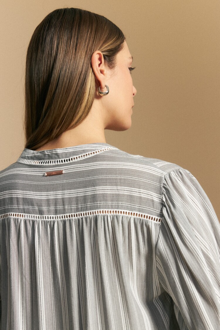 CAMISA LARIMAR Negro/Blanco