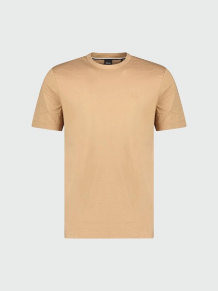 BOSS - Remera de Punto con Logo Blanco Abierto