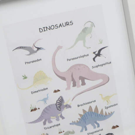 CUADRO DINO II, 30X40, MULTICOLOR PAPEL WZ221521A
