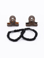 BROCHES Y COLEROS PACK X 4 MARRON (V)