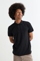 Remera polo manga corta NEGRO