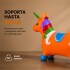 Unicornio Saltarín Inflable Infantil 58 x 55 cm Naranja