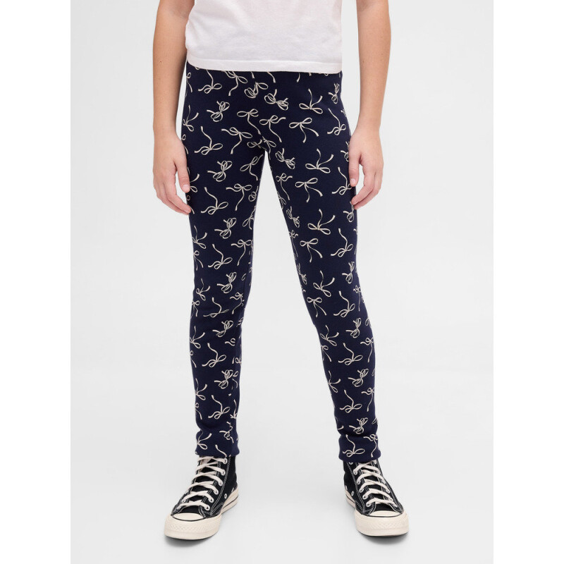 COZY LEGGINGS NAVY BOWS