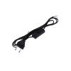 CHICOTE CON PERILLA Y FICHA NEGRO DE 1,80MTS Chicote Con Perilla Y Ficha Negro De 1,80mts