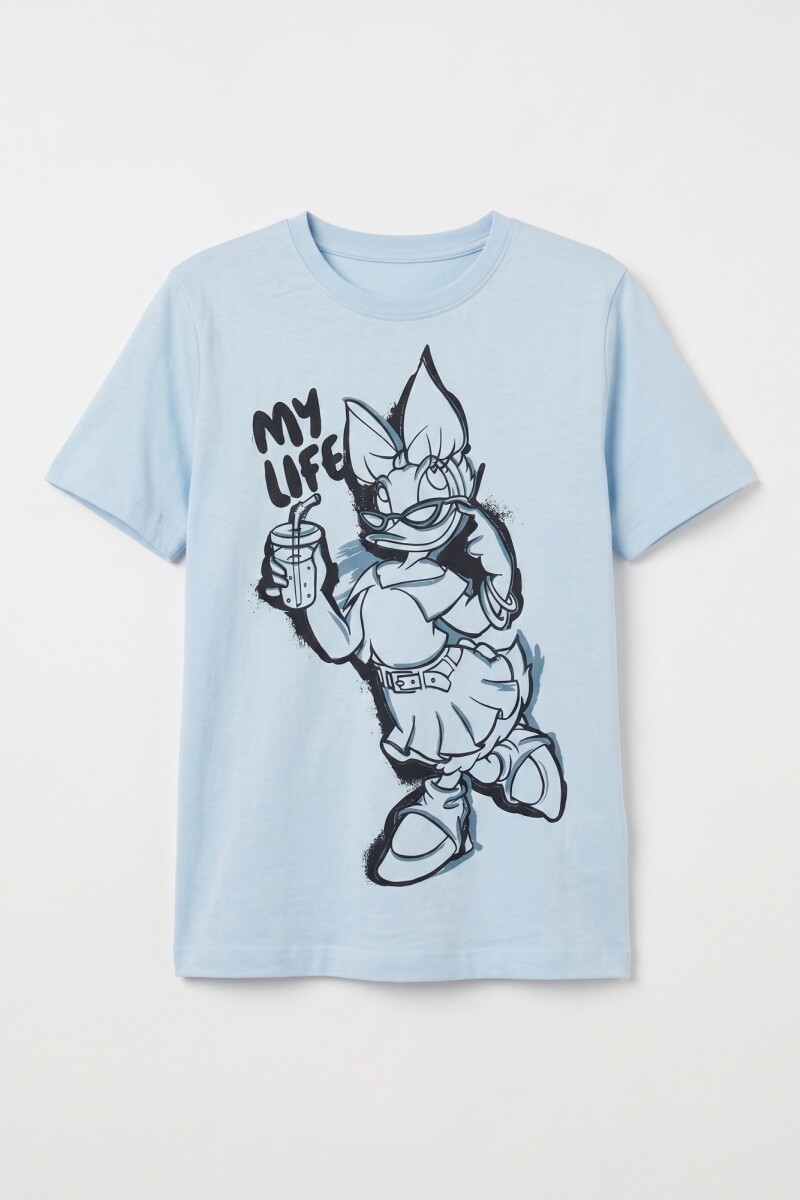 Remera m/c mujer DAISY CELESTE