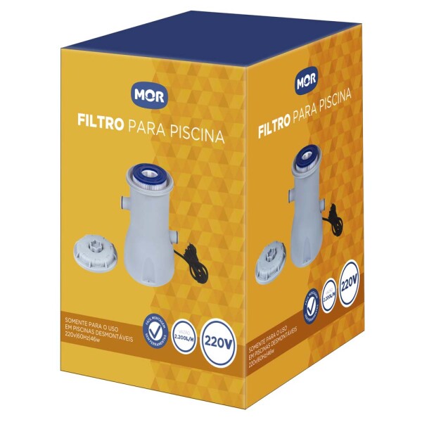 BOMBA / FILTRO PISCINA 2200L/H - 220V GRIS