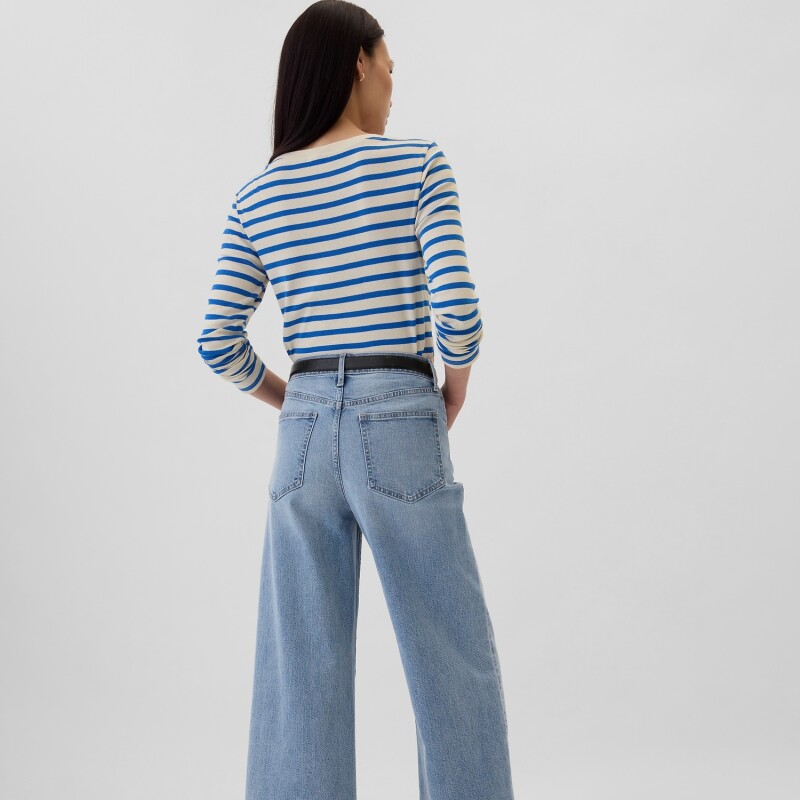 V-HR WIDE LEG CROP LT THALIA LIGHT WASH