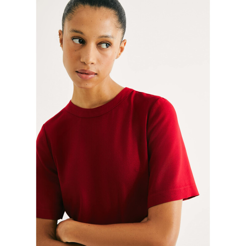 VESTIDO CURTO FEM VERMELHO MEDIO