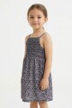 Vestido tirantes estampa floral AZUL MARINO