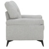 BUTACA Tela y Madera Natural Living - Lamona Gris Claro