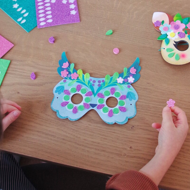 Máscaras de mosaico para decorar animales del bosque Djeco Máscaras de mosaico para decorar animales del bosque Djeco