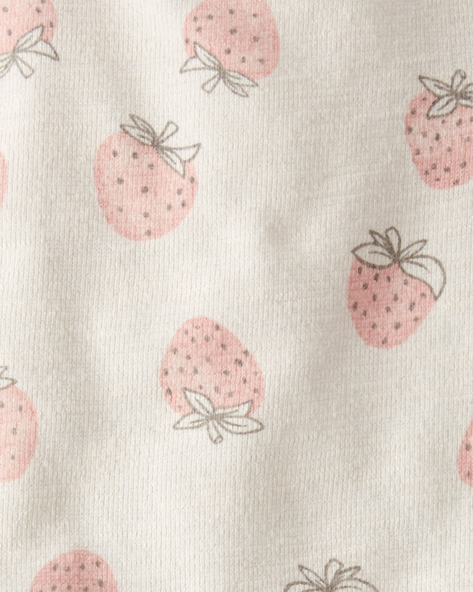 Set dos piezas de algodón orgánico, short y musculosa, diseño frutillas Sin color
