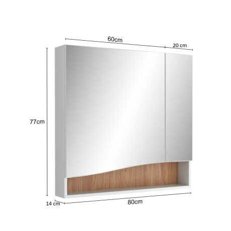 ESPEJO BOTIQUIN DE BAÑO MDP BLANCO LILA