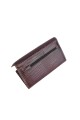 Billetera Dama Cuero Genuino con bordes al corte Marron