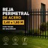 Cerco Reja Perimetral Seguridad Hierro Panel 2,40m x 1,80m Color Negro