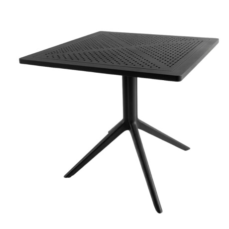 MESA CUADRADA EXTERIOR DE POLIPROPILENO 80CM Mesa Cuadrada para Exterior 80 cm Negra Sky