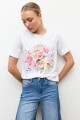 Remera estampa Santa Rita blanco