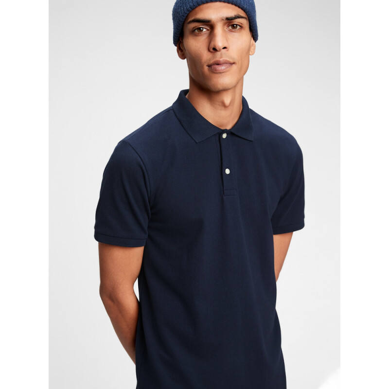 V-STRETCH PIQUE POLO - SOLID TAPESTRY NAVY