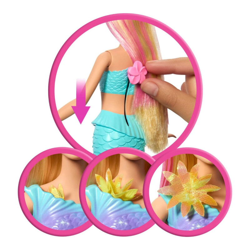 Muñeca Sirena Mágica de Flores Barbie Muñeca Sirena Mágica de Flores Barbie