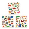 DJ0095 Set X 60 Stickers Suaves Y Grandes Djeco Animals 18m+