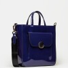 Shopper The Circle en cuero charol Azul