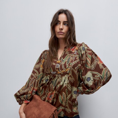 BLUSA FARA Chocolate