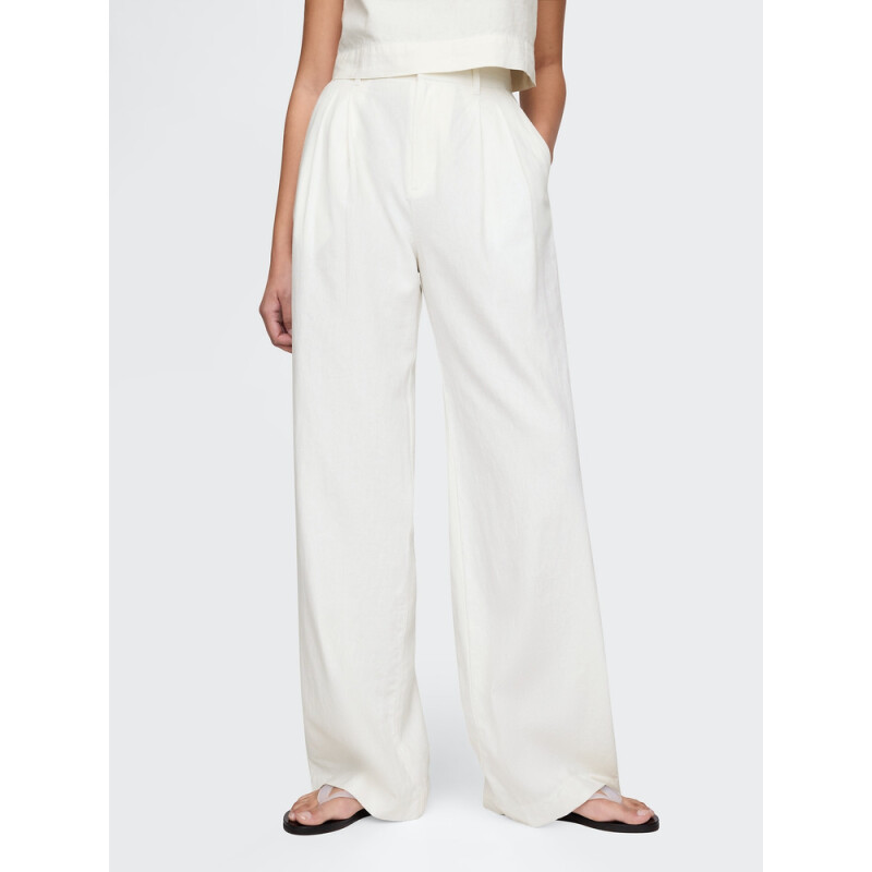 365 HR WIDE LEG PANT - LINEN NEW OFF WHITE V2