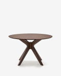 Mesa redonda Naanim de chapa de nogal Ø 120 cm.