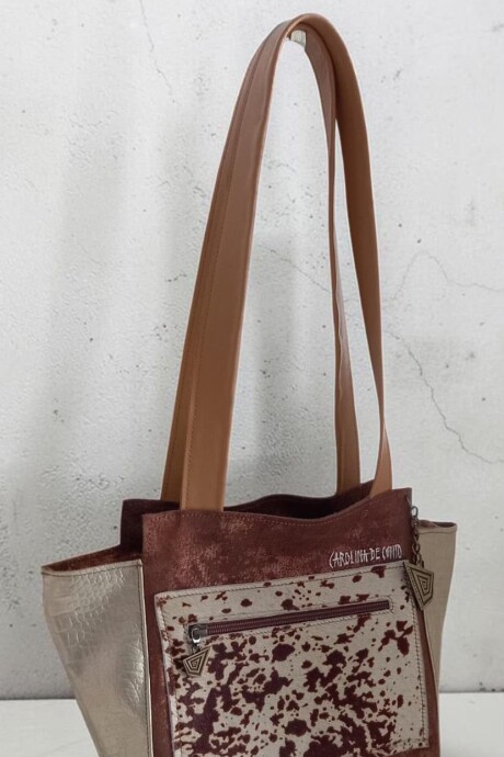 Cartera De Cuero Nia Linea Ottenta Basic Con Print Cartera De Cuero Nia Linea Ottenta Basic Con Print