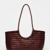 Cartera al hombro Ipanema en cuero curtido natural Chocolate