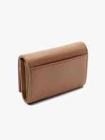 Cartera Con Textura Y Solapa camel