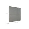 Respaldo 1 Plaza Madera y Tela - Moscou Gris