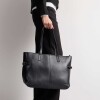 Bolso Sophie en cuero liso Negro