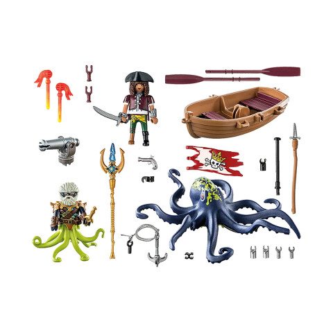 Batalla Marina Pirata contra Kraken Playmobil 44 Piezas U
