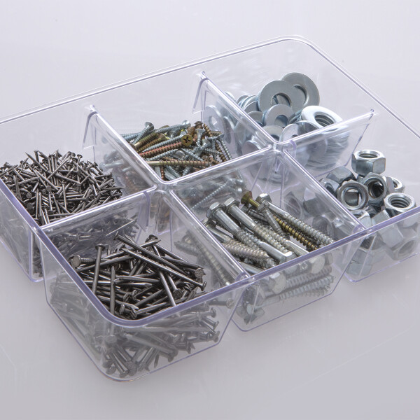 ORGANIZADOR MULTIUSO CON DIVISORIAS DIAMOND PARAMOUNT TRANSPARENTE