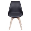 Silla Eames Joly - Acolchonado - Base De Madera Negro