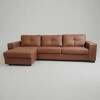 Sofá Domini 3 Cuerpos con Chaise derecho - Tapizado en cuero vacuno Sofá Domini 3 Cuerpos con Chaise derecho - Tapizado en cuero vacuno