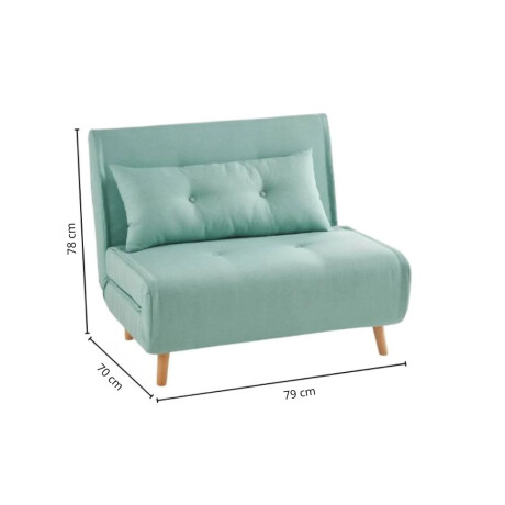 Sillon cama Trifold 1 cuerpo Verde claro
