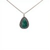 Dije Colgante Gota-Plata 925 Quemada-Piedra raiz de Calcedonia-CP3829 conpiedra